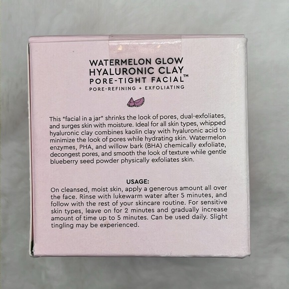 Glow Recipe Watermelon Glow Hyaluronic Clay Pore-Tight Facial Por Refining Mask - Picture 3 of 5